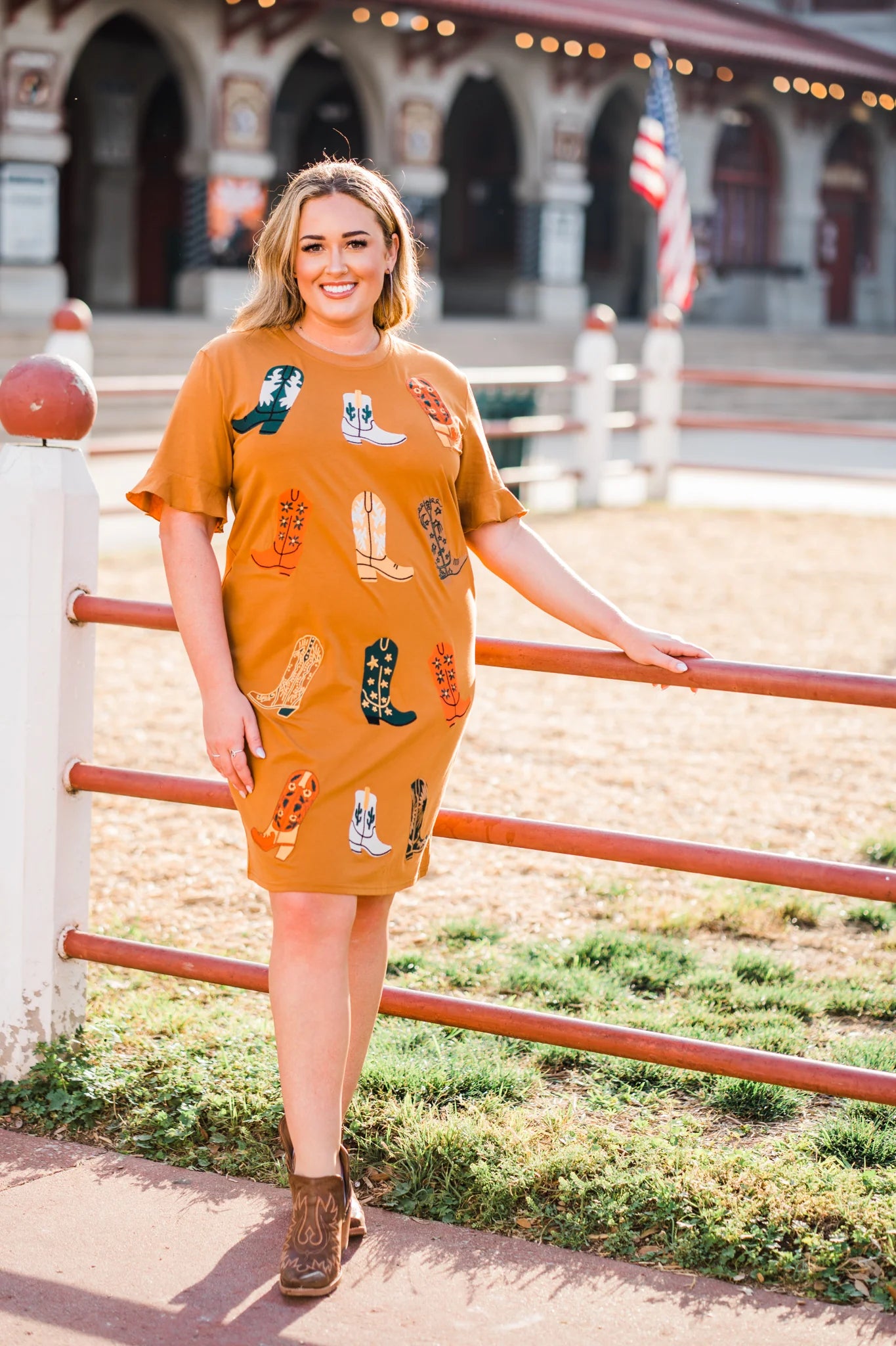 Cattleman Embroidered Dress