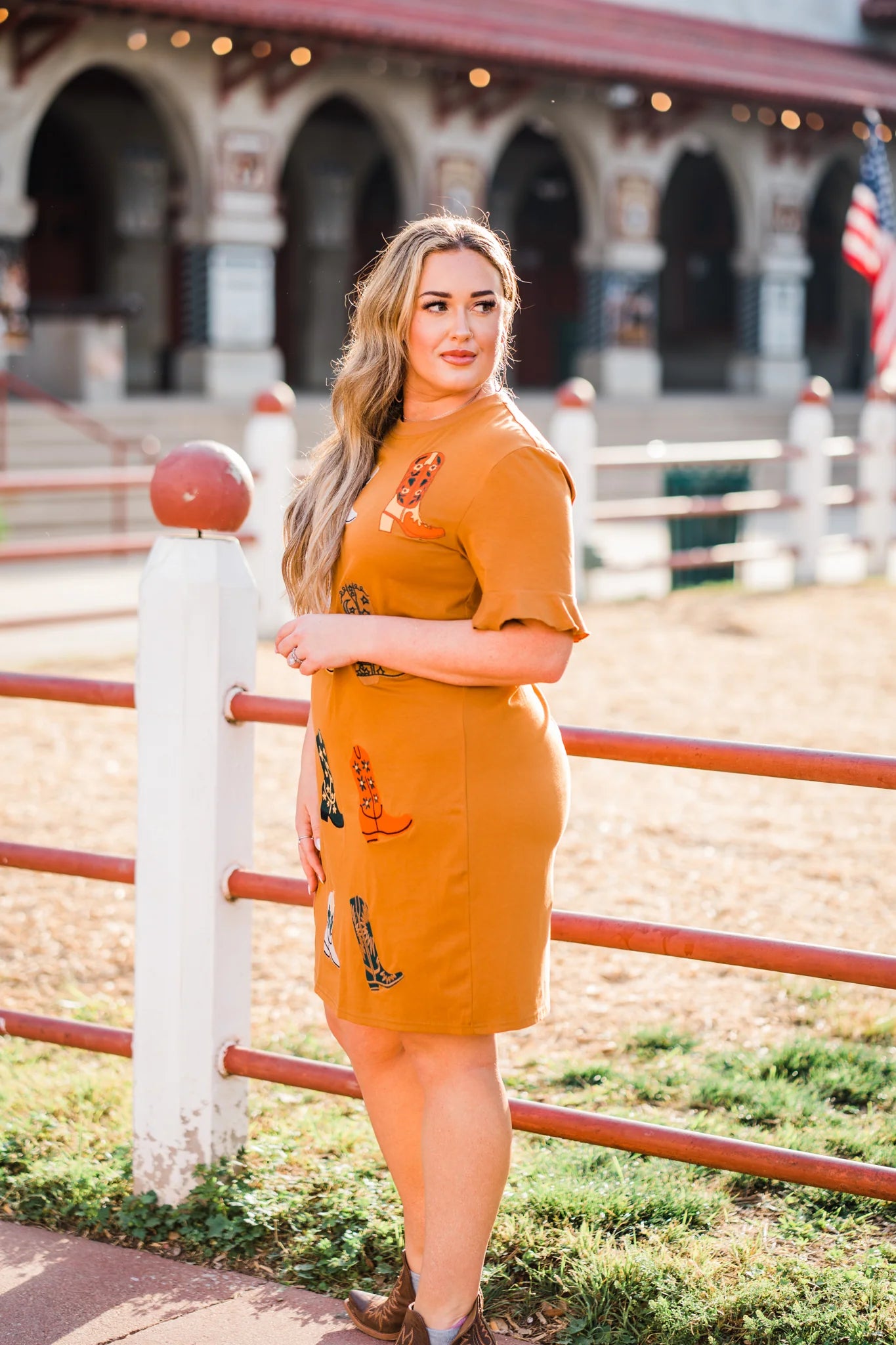 Cattleman Embroidered Dress