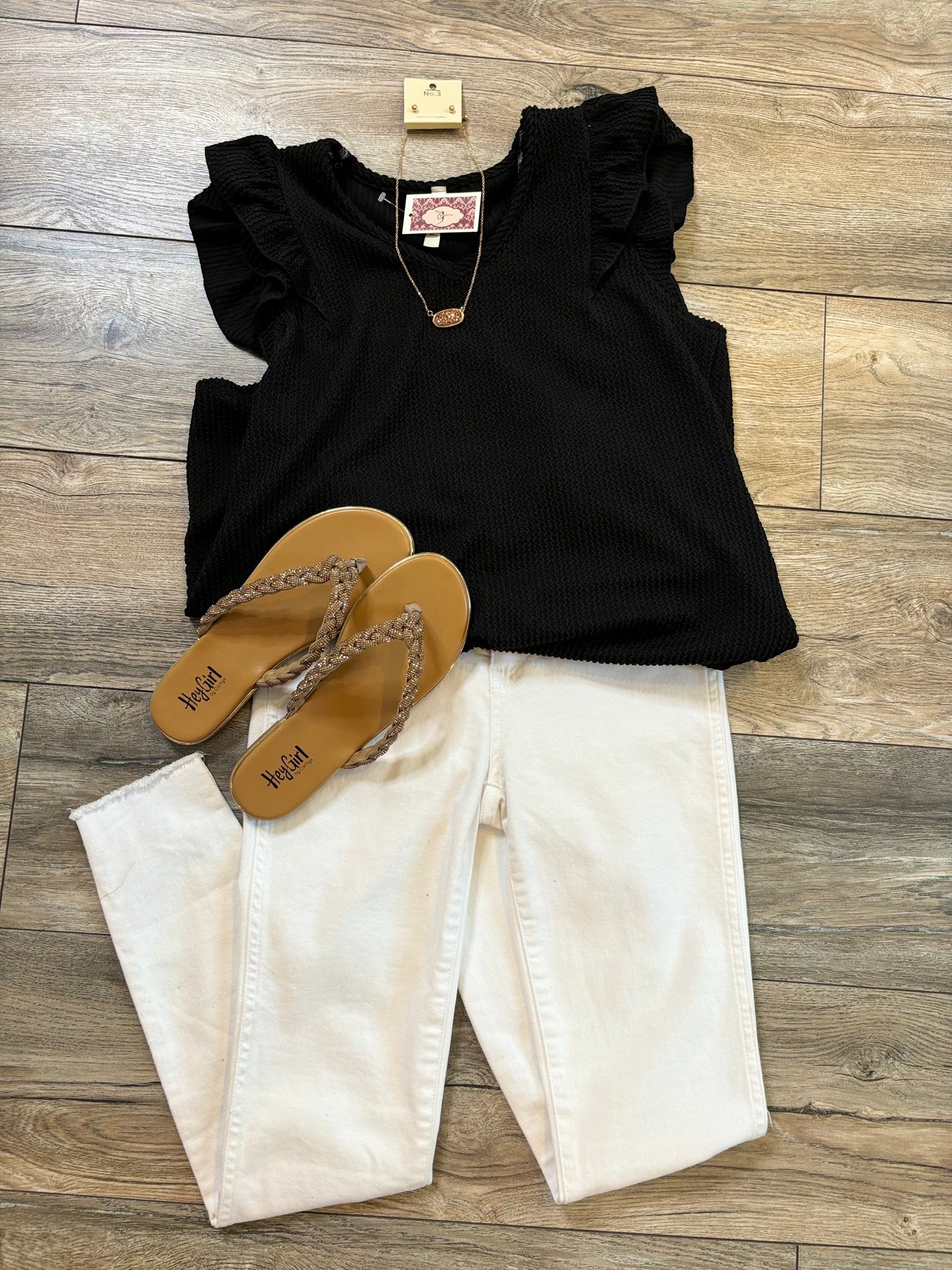 Ribbed Ruffle Sleeve