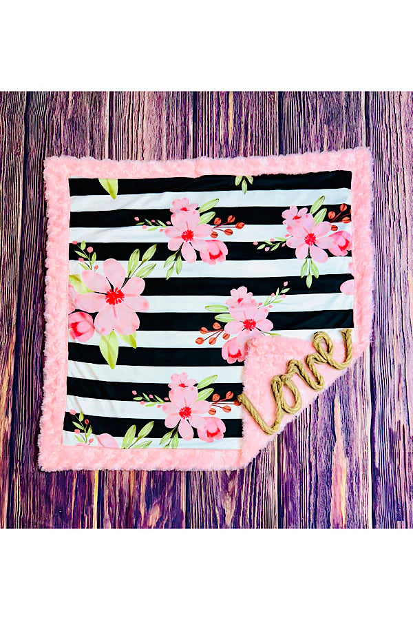 FLORAL MINKY BABY BLANKET
