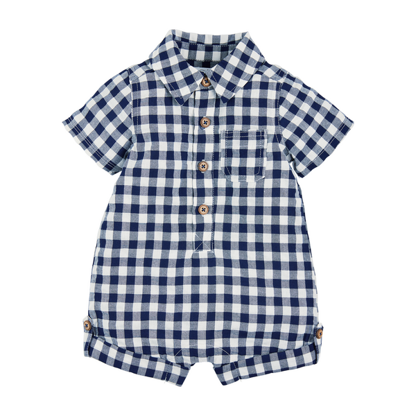 GINGHAM BABY SHORTALL