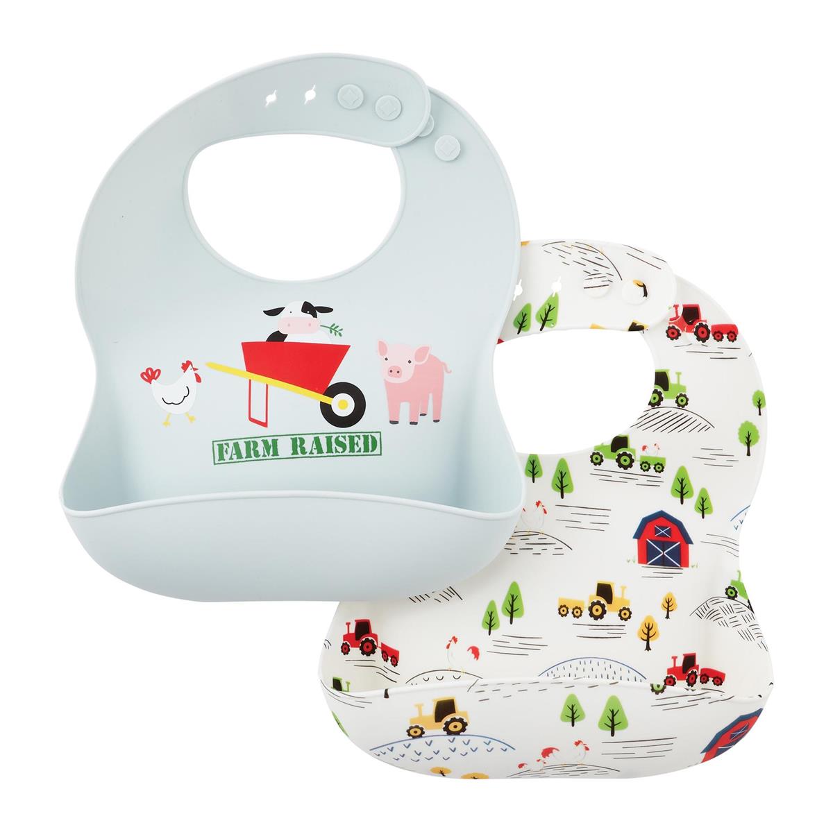 SILICONE FARM BIB SET