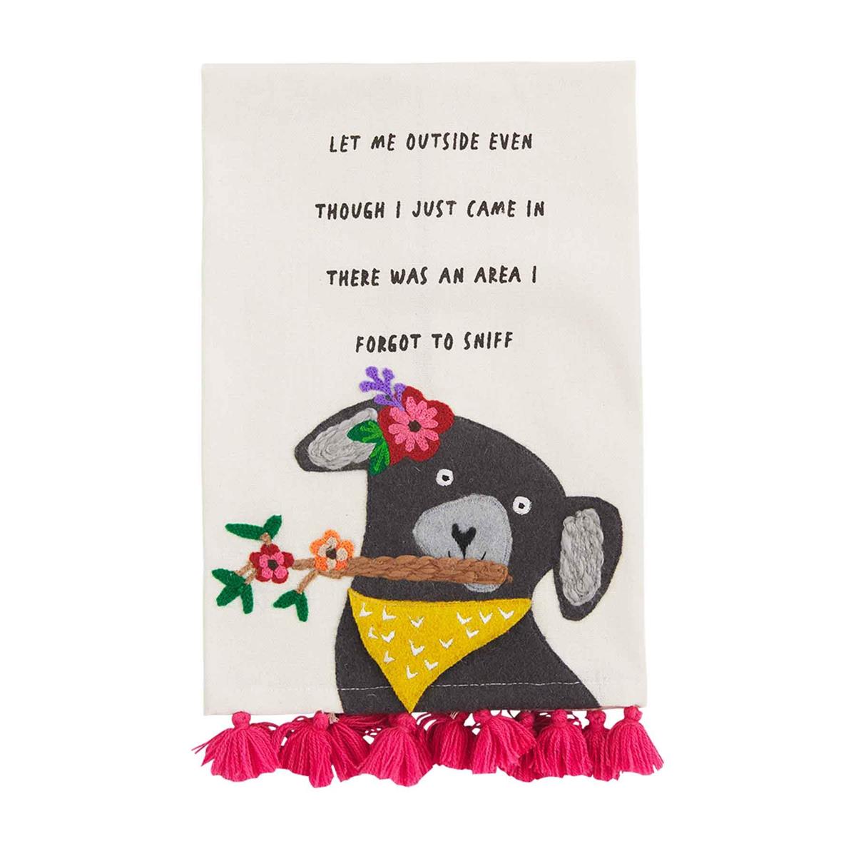 LET ME PET EMBROIDERED TOWEL