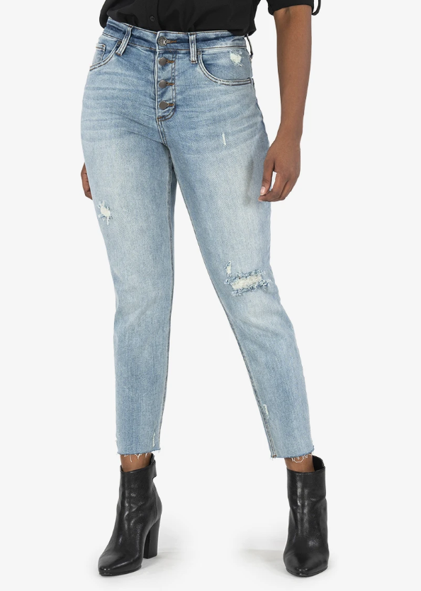 RACHAEL HIGH RISE MOM JEAN (ENTICING WASH)