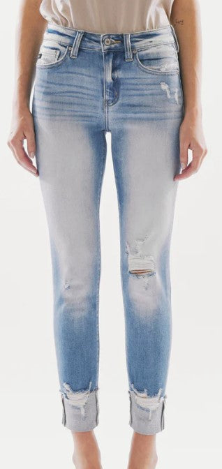 High Rise Cuffed Ankle Skinny (SIZE 5/26) *FINAL SALE*