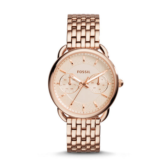 Fossil Tailor Multifunction Rose-Tone Stainless Steel Watch