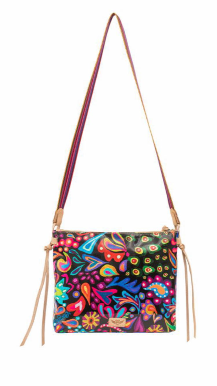 Consuela Sophie Black Swirly Downtown Crossbody 6922