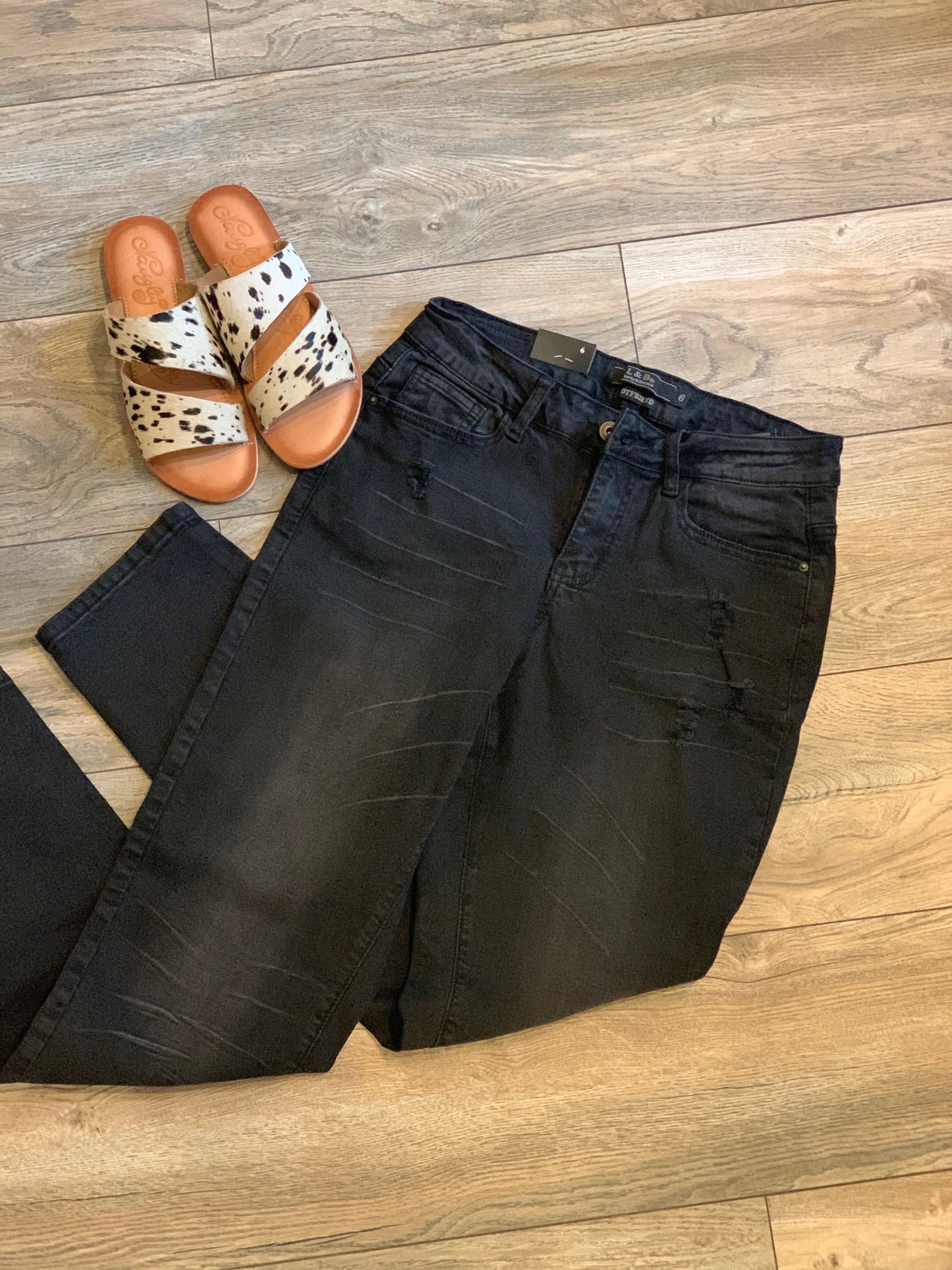 Black Wash Boyfriend Jeans