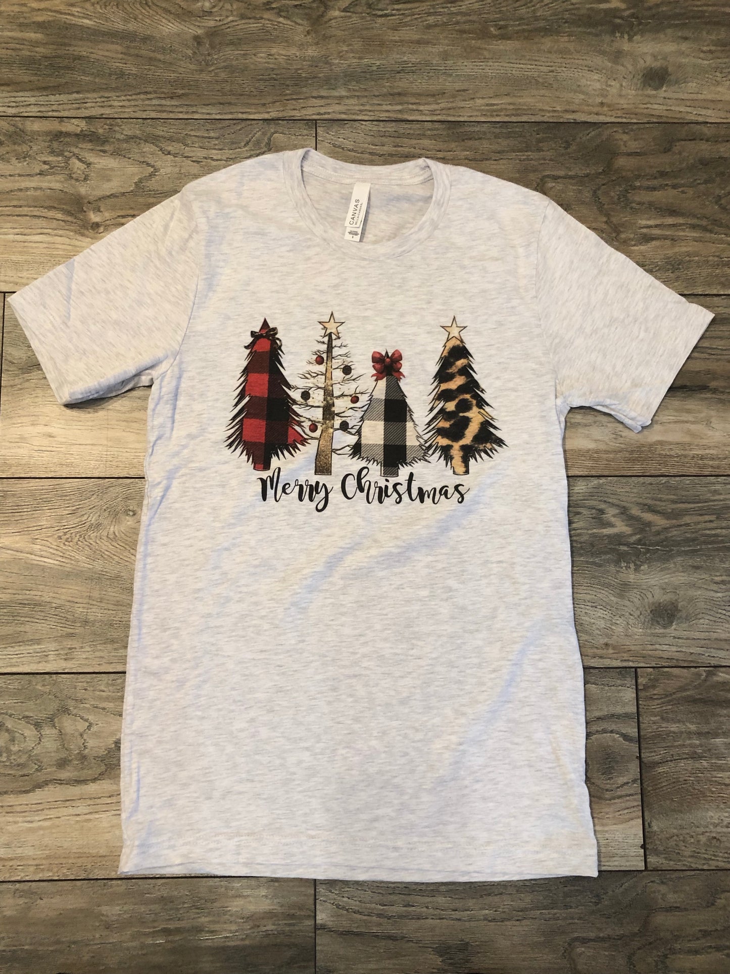 Merry Christmas Tee- Grey