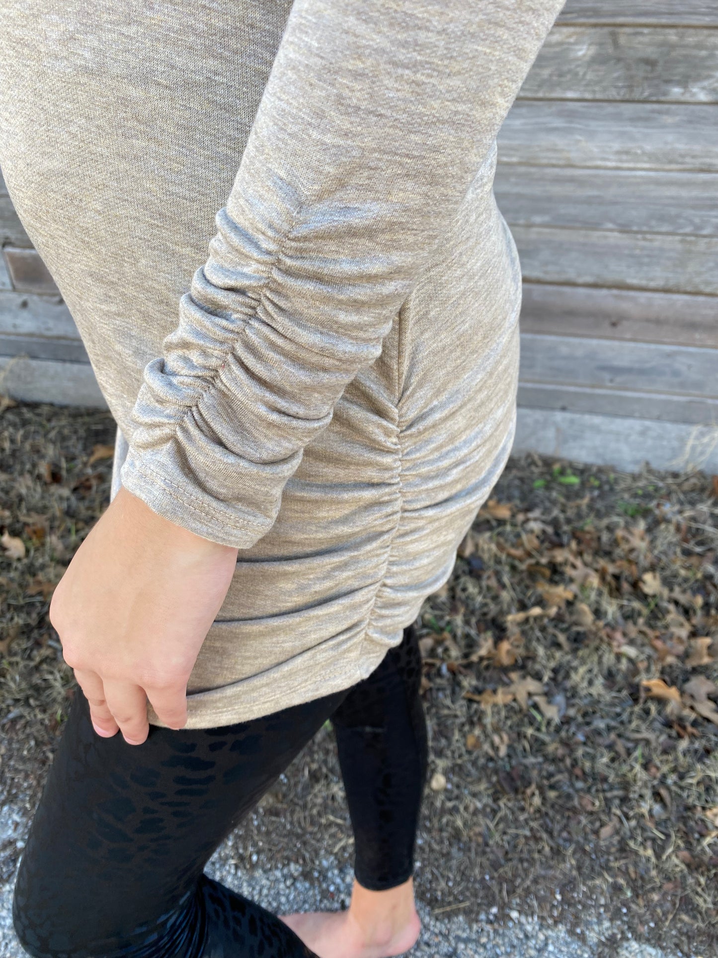 Taupe Ribbed Tunic