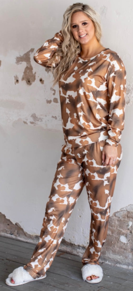 Cowhide Drawstring PJ Pants