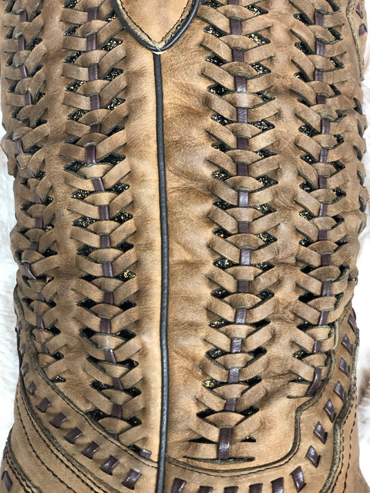 Braided Snip Toe Fashion Boots