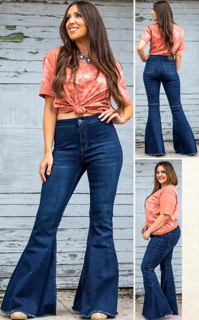 Dark Wash Extreme Flare Jeans