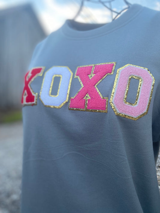 XOXO Patch Gray Sweatshirt