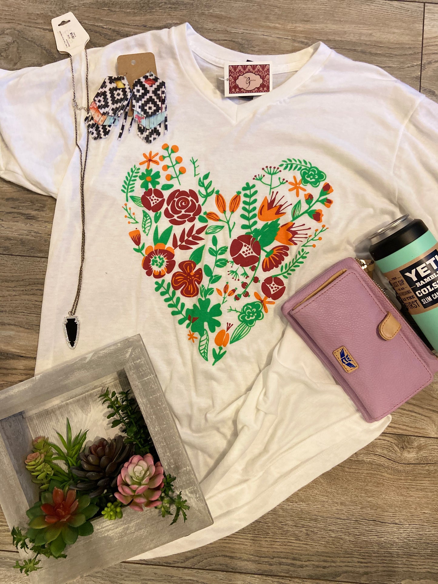 Floral Heart Tee