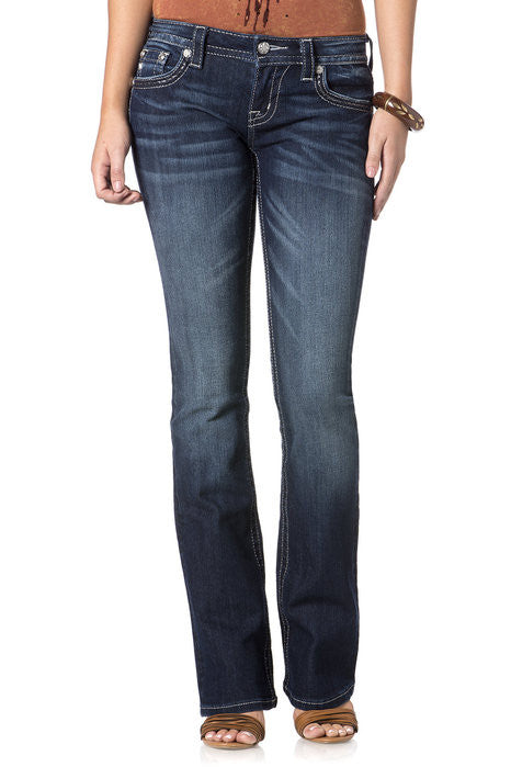 Miss Me Glitzerland Flap Boot Cut Jeans