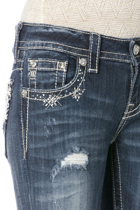 Lacy Shine Boot Cut Jeans