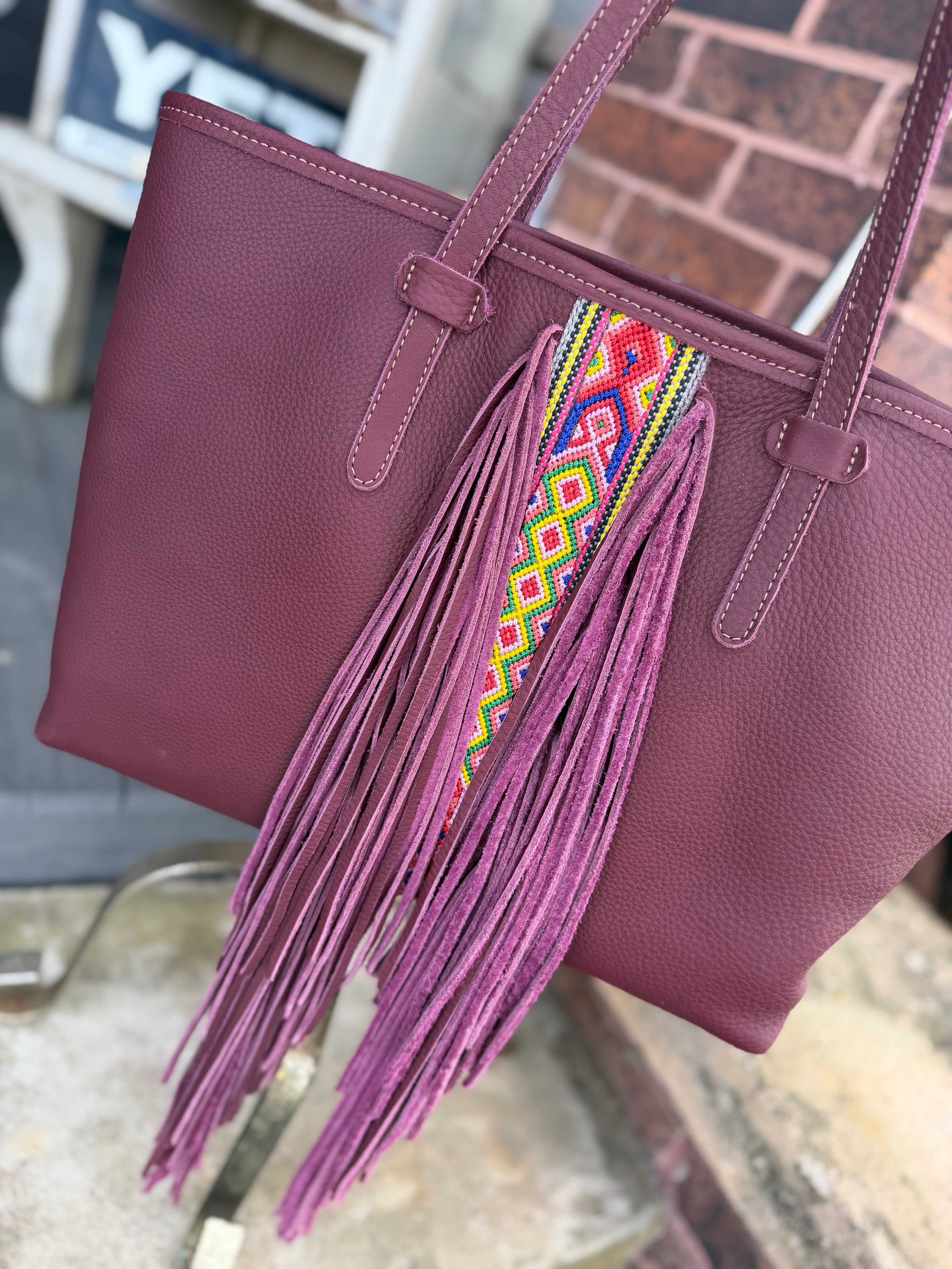 CONSUELA PLUM BREEZY FRINGE