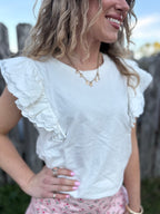 Basic Ruffle Sleeve Top