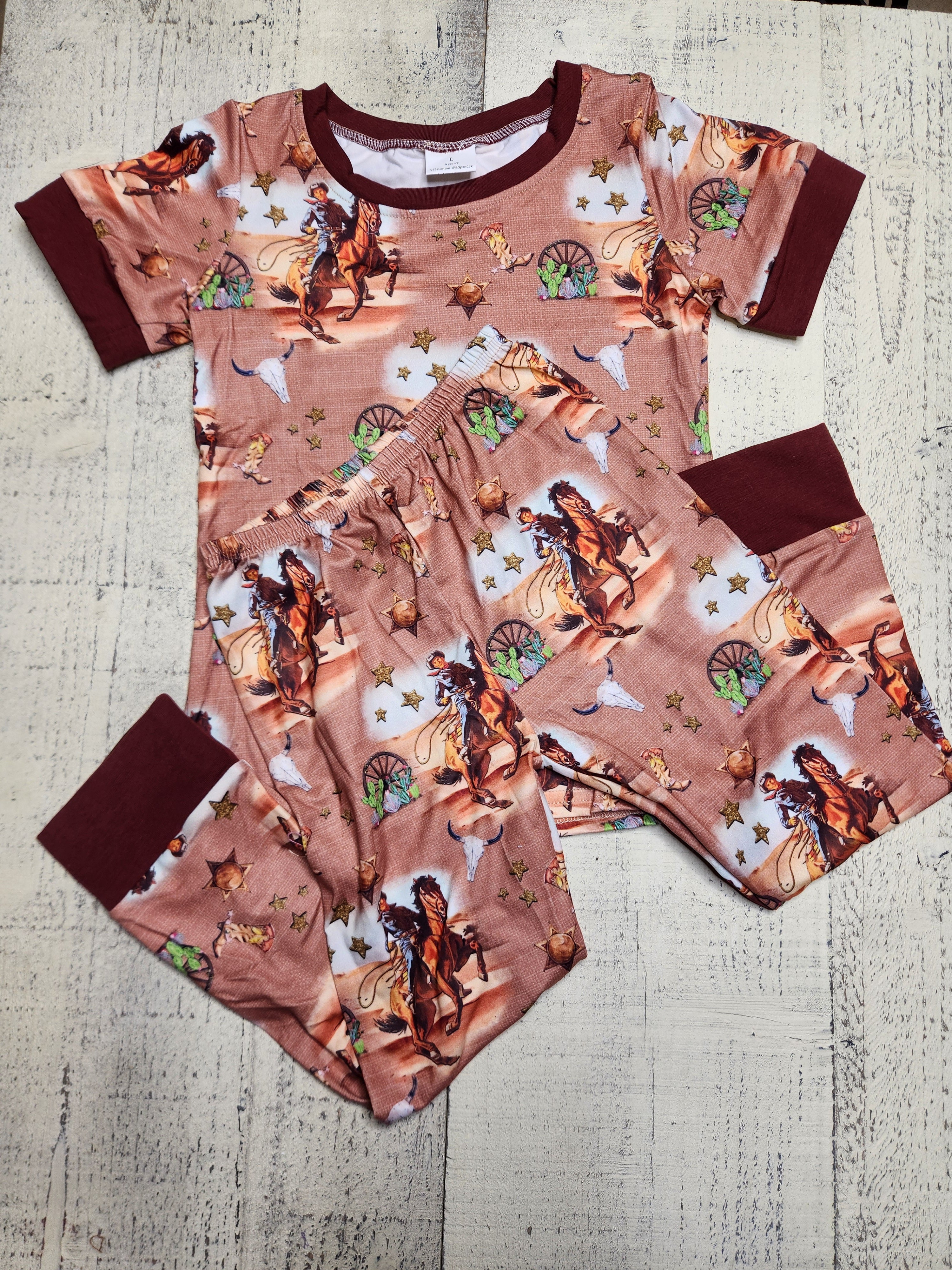 Western Up Kids Pajama Set