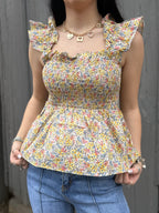 Floral Smocked Tank