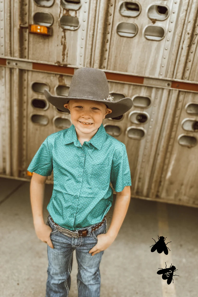 Kingman Turq Boys Button Down