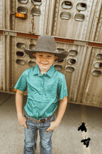 Kingman Turq Boys Button Down