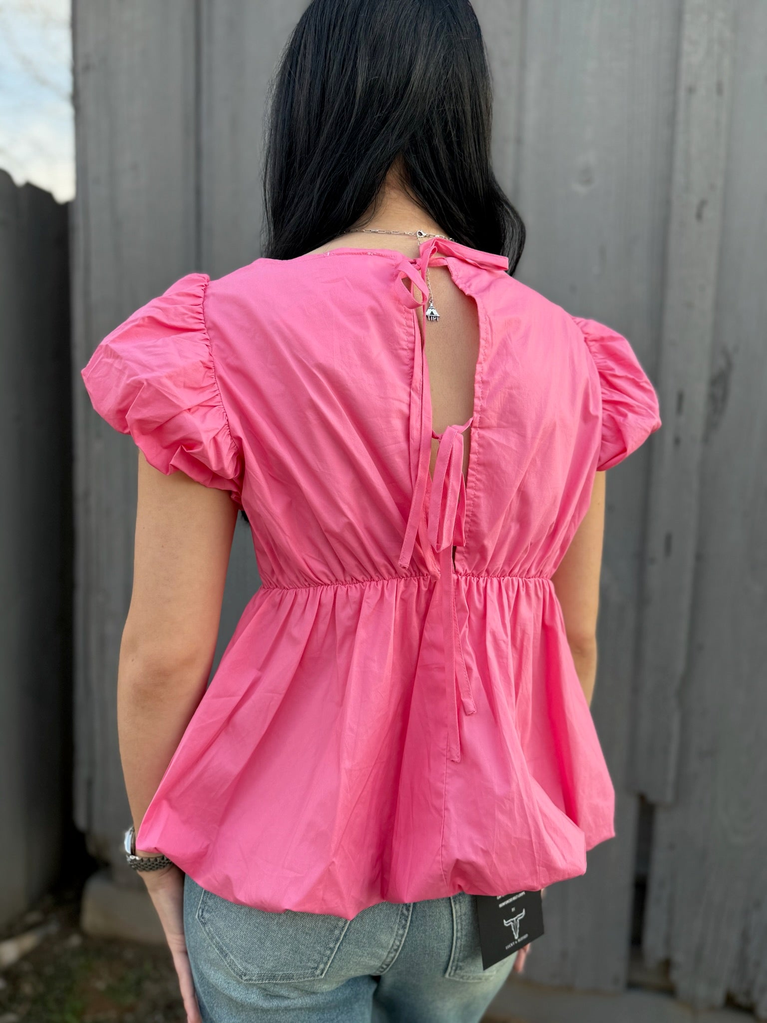 Pretty In Pink Babydoll Blouse