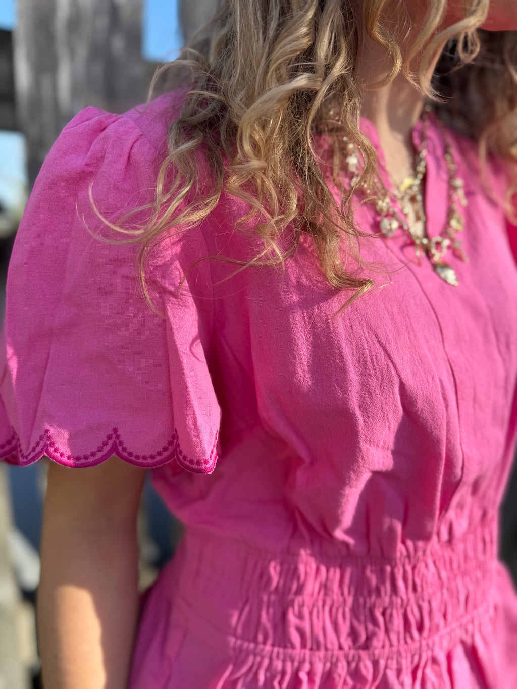 The Scalloped Smocked Top
