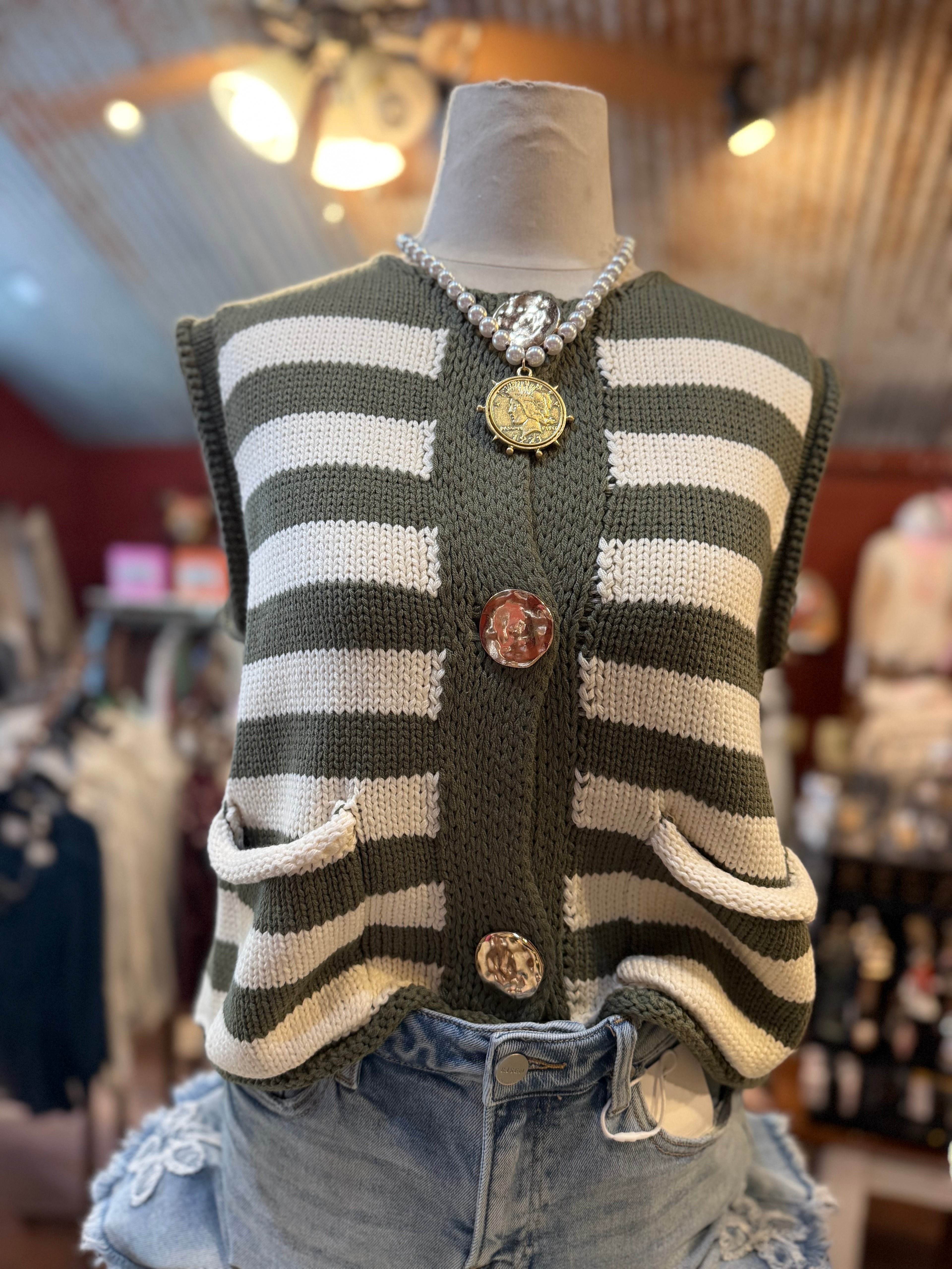 Oly Button Knit Sweater