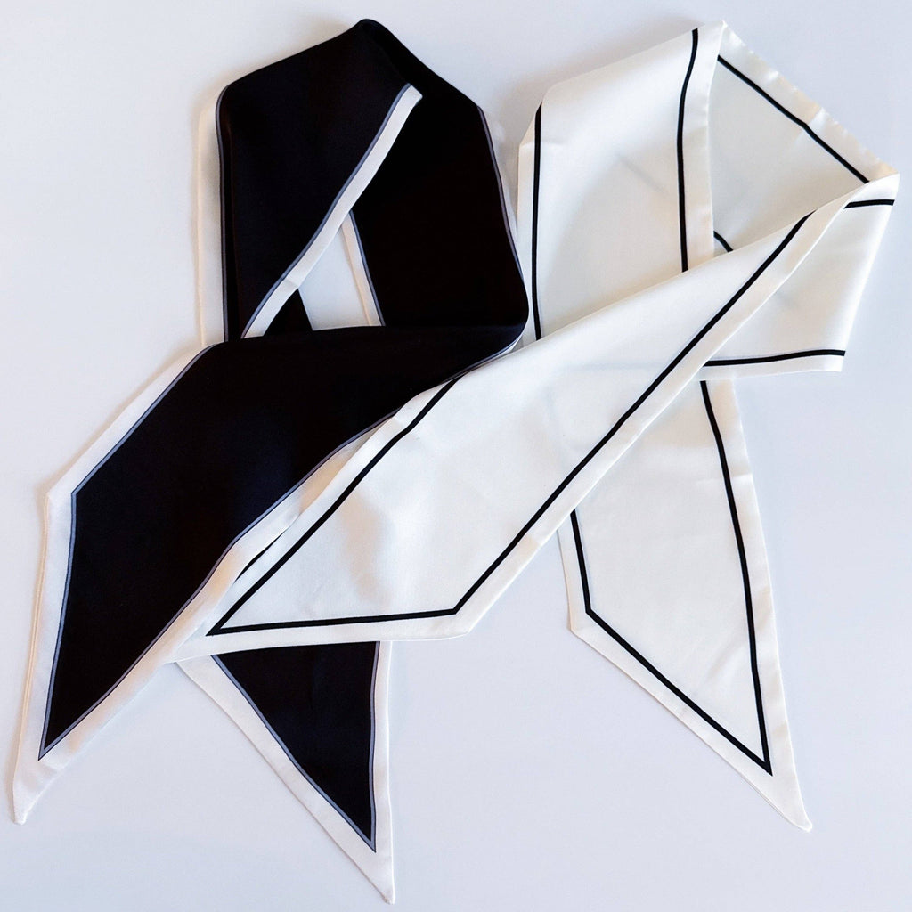 Black & White Stripe Twilly