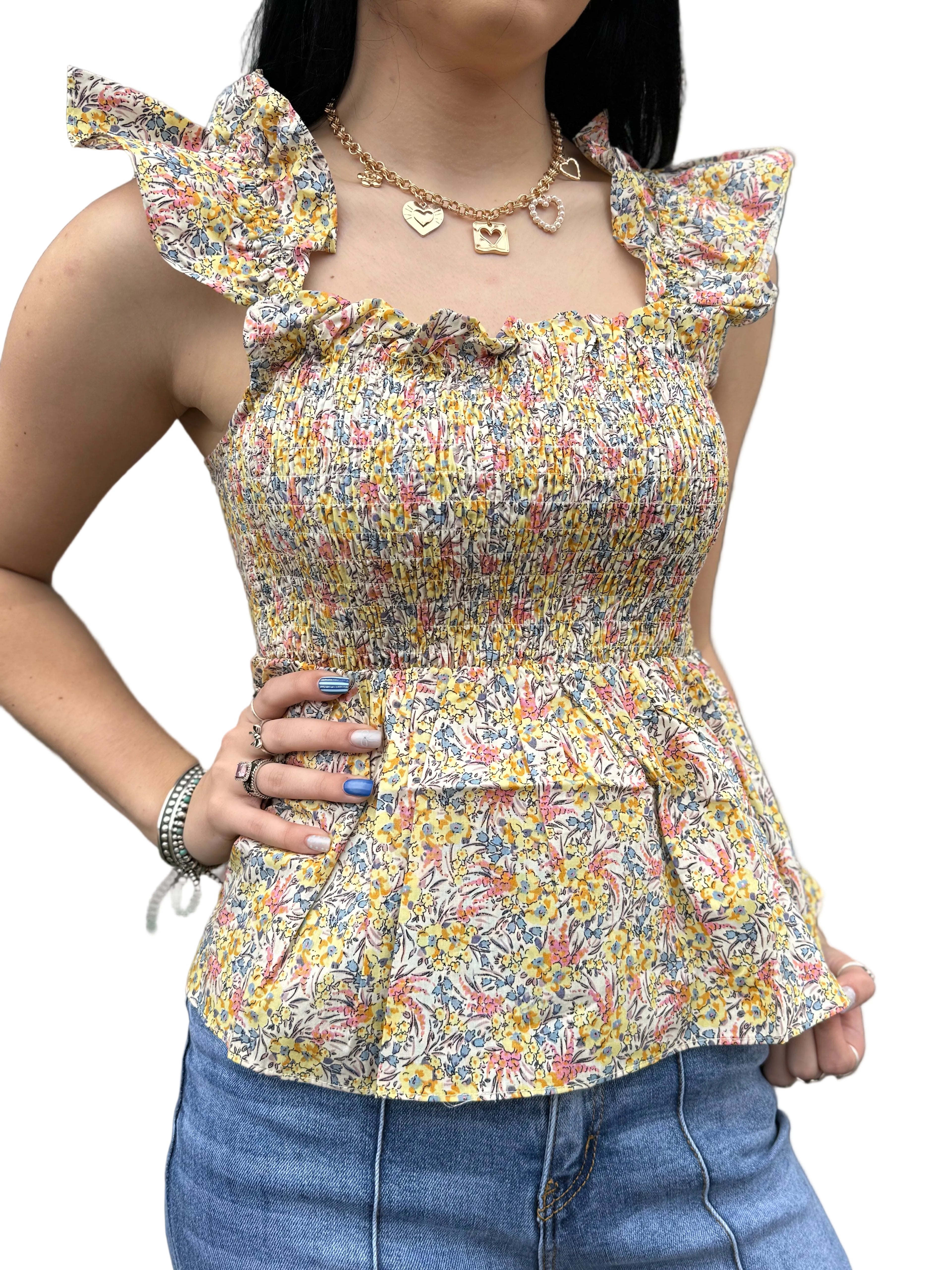 Floral Smocked Tank