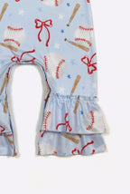 Baseball & Bows Romper