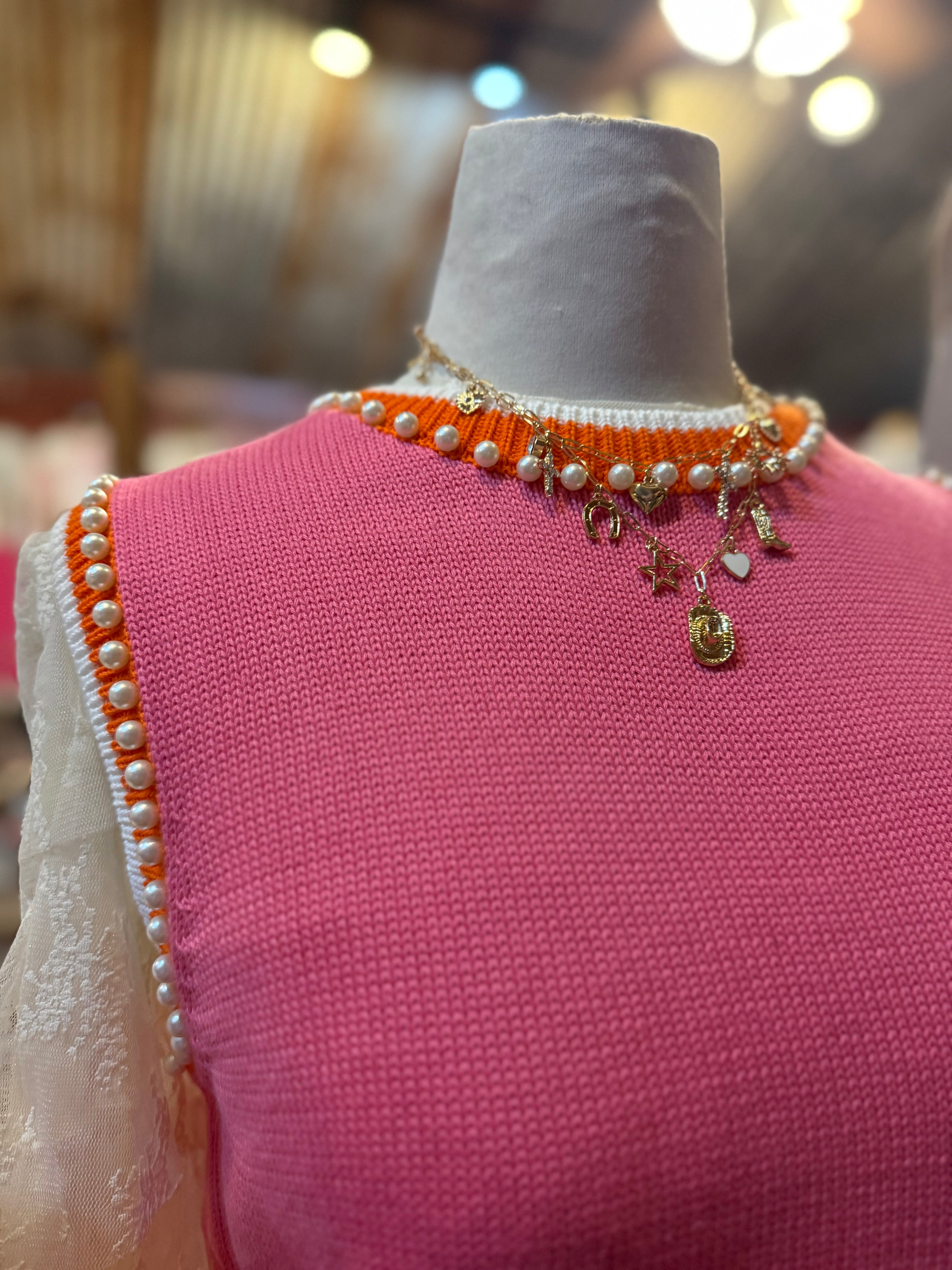 Pink Pearl Knitted Sweater