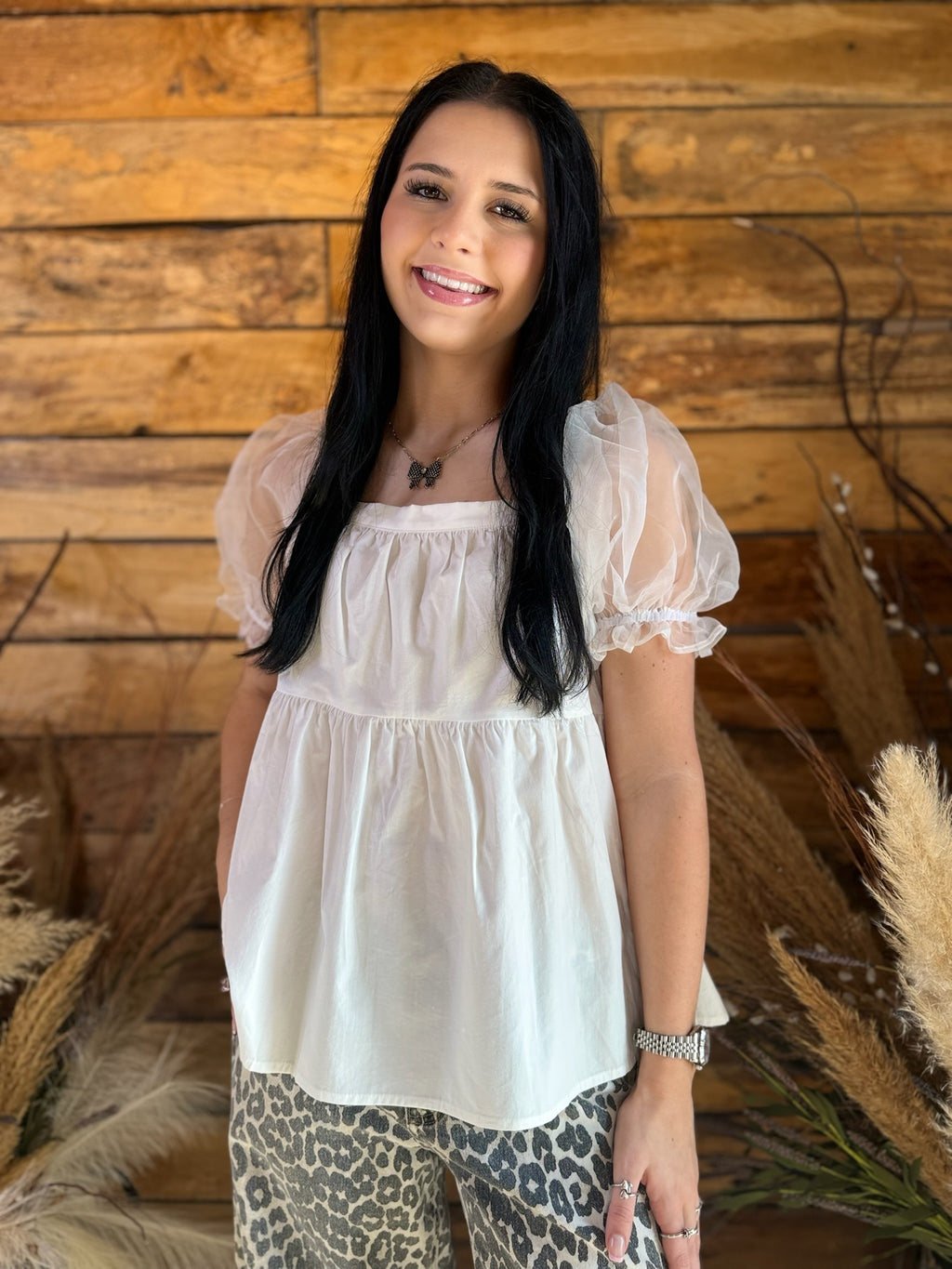 Summer Ruffle Bow Top