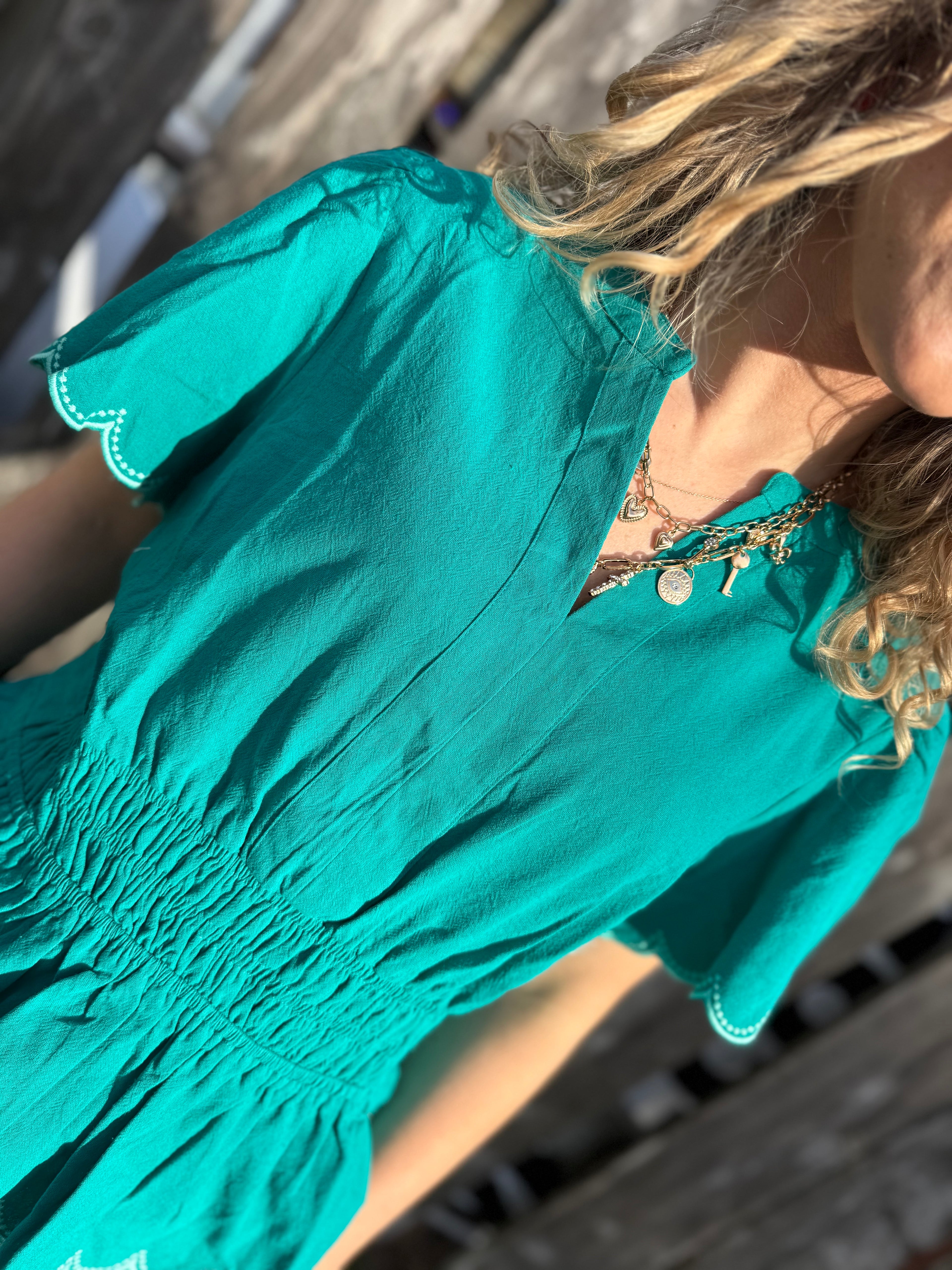 The Scalloped Smocked Top