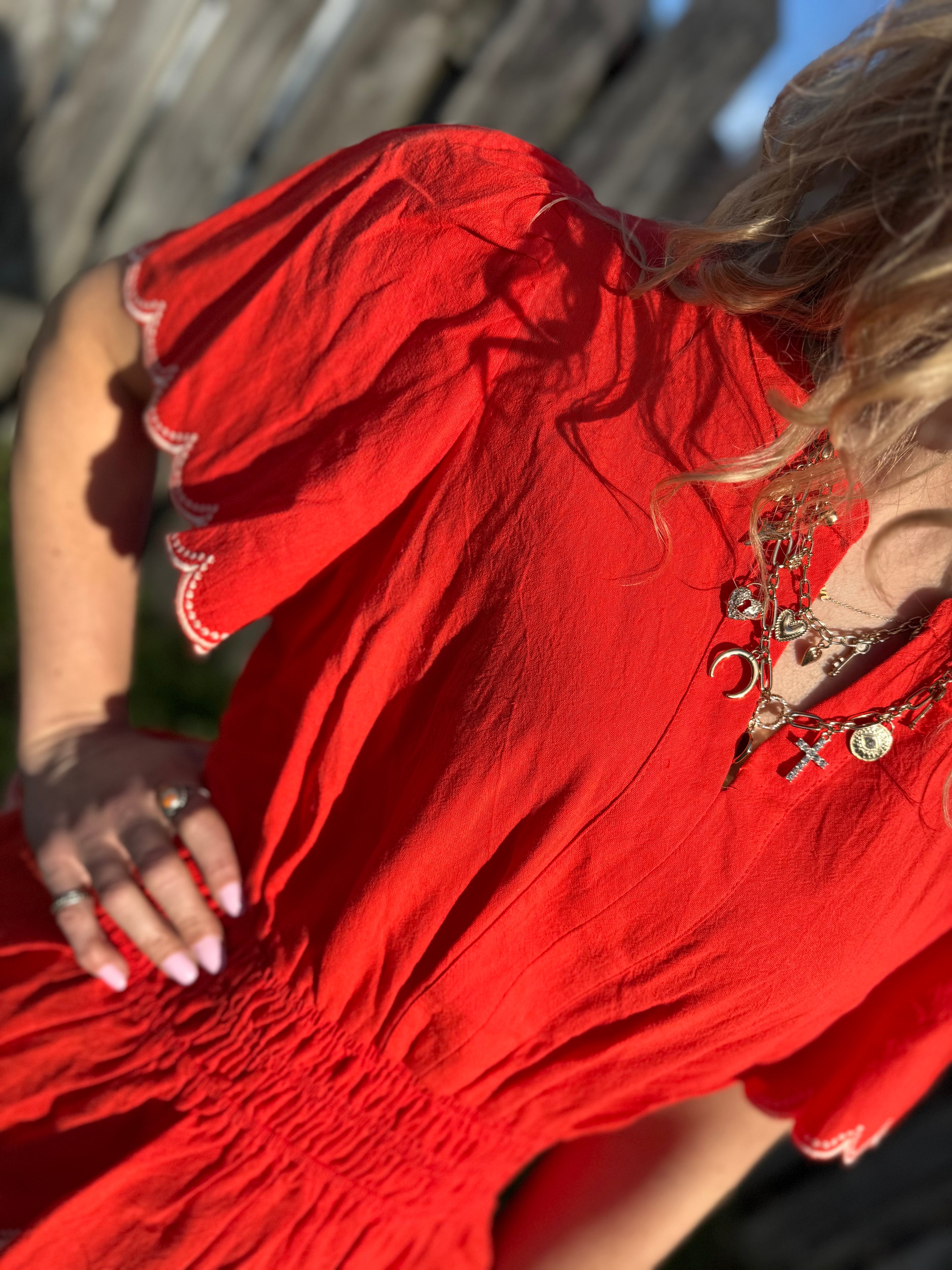 The Scalloped Smocked Top