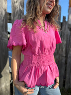 The Scalloped Smocked Top