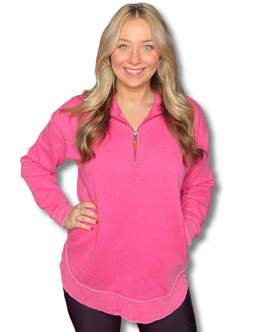 Electric Pink Tommy Pullover