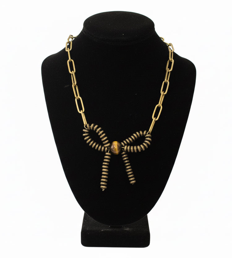 Chain Bow Necklace