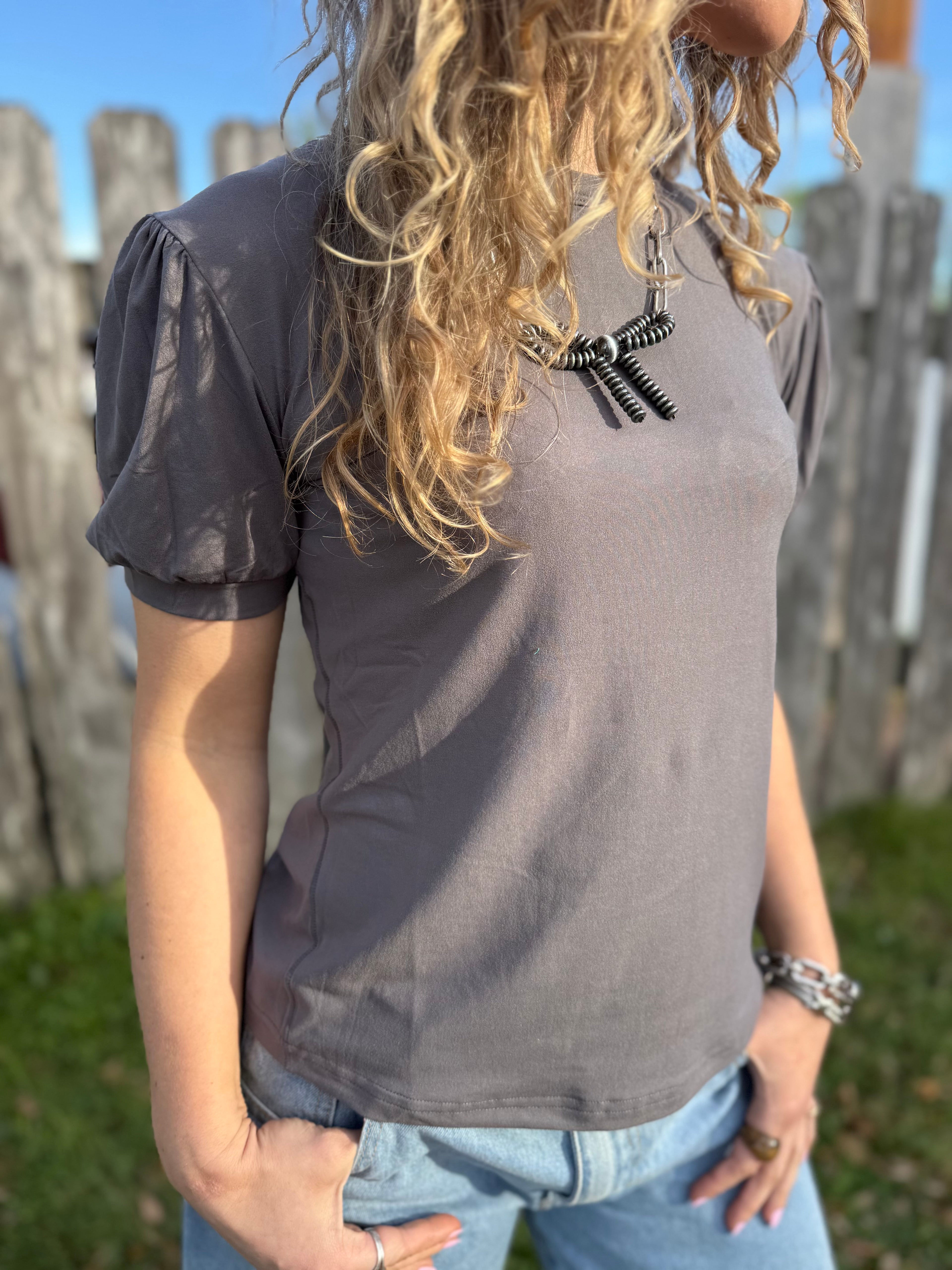 Basic Fitted Puff Tee