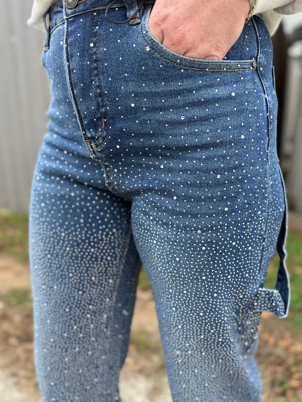 Bedazzled Carpenter Jeans