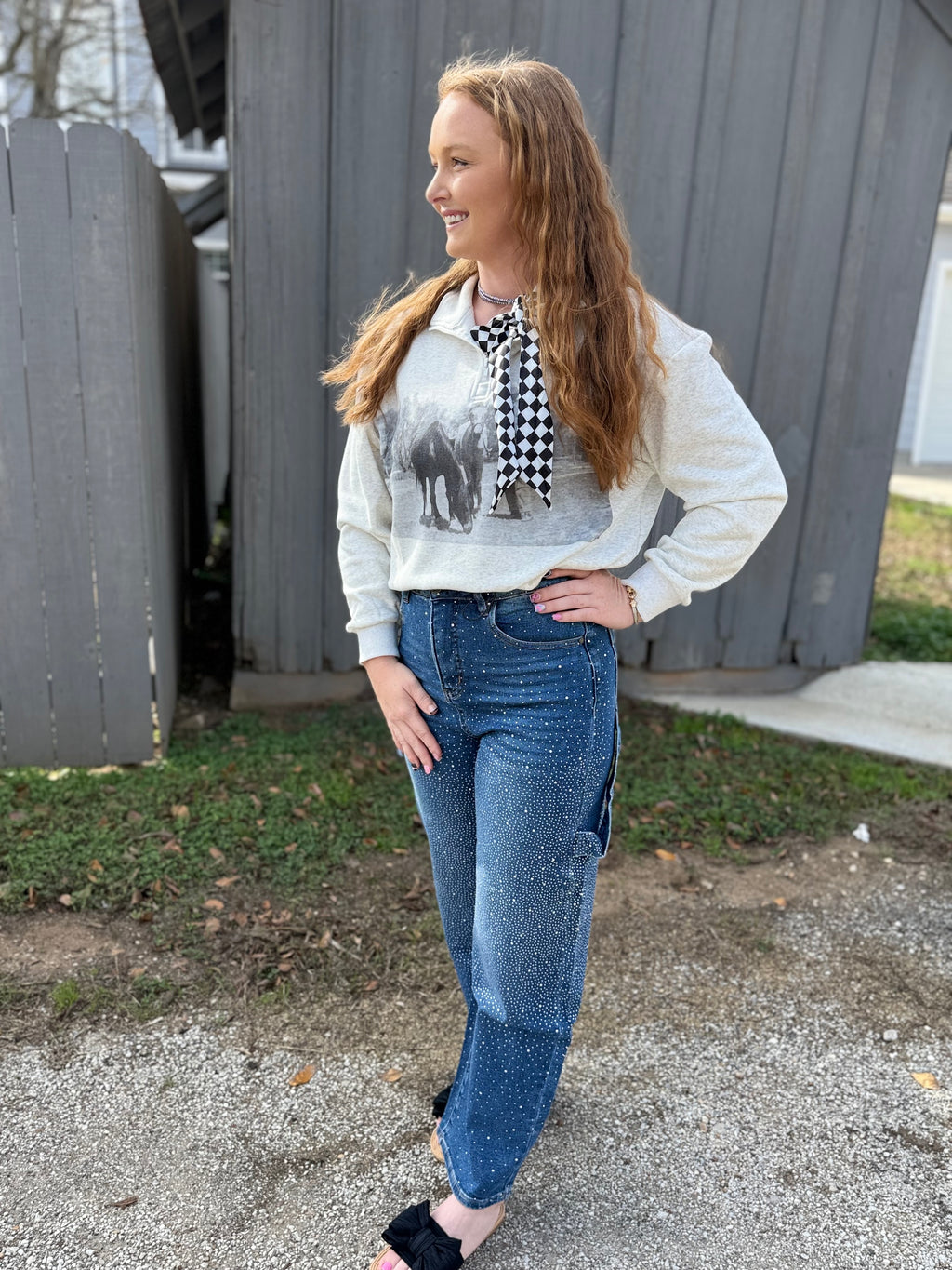 Bedazzled Carpenter Jeans