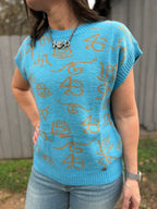 Jade Cattle Brand Knit Sweater