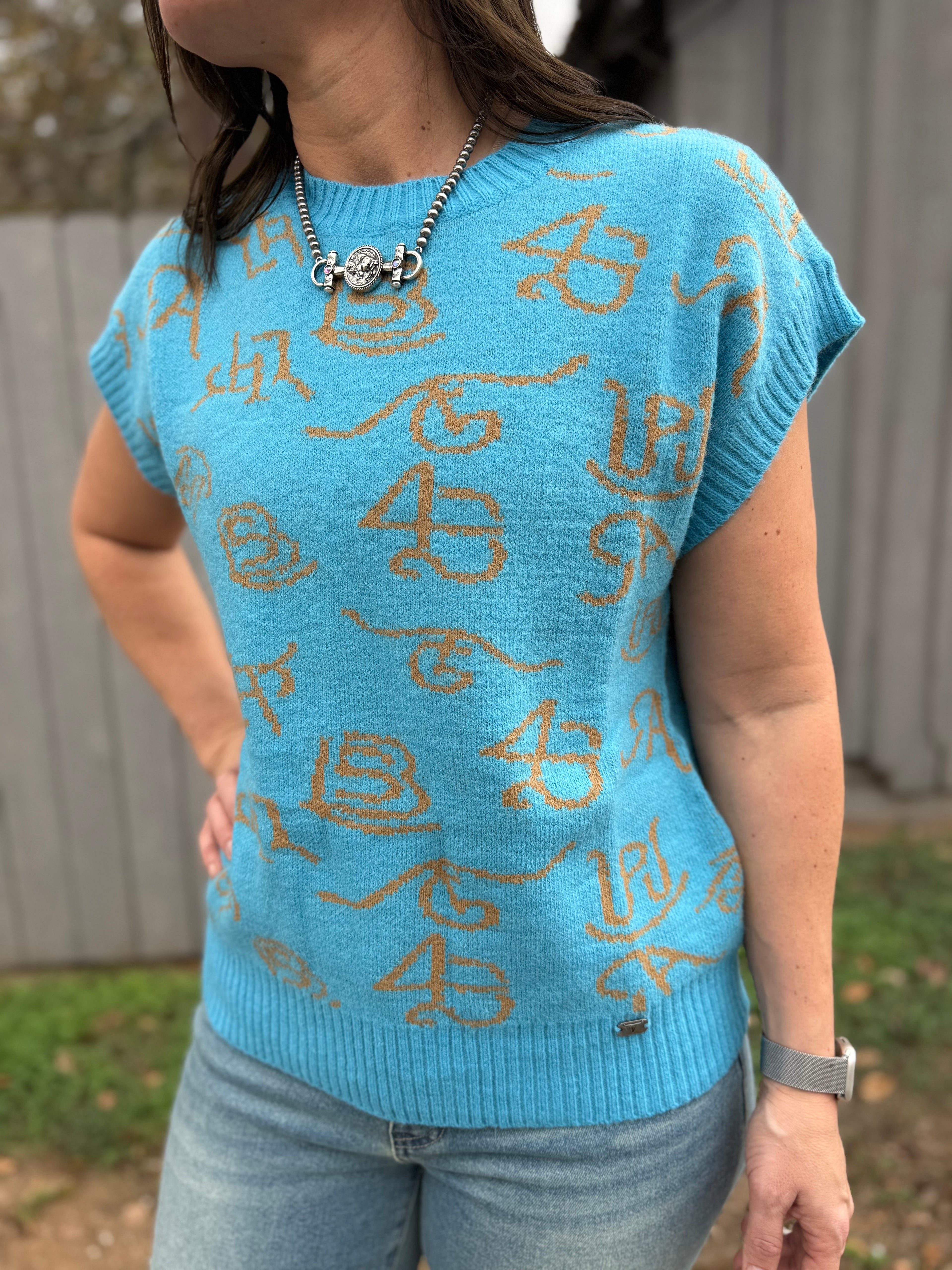 Jade Cattle Brand Knit Sweater