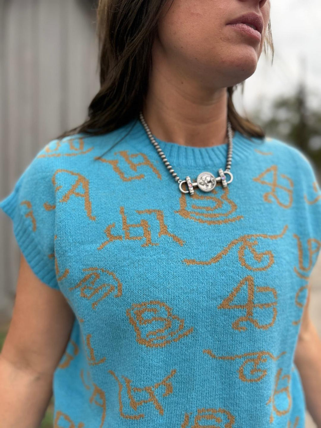 Jade Cattle Brand Knit Sweater