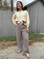 Brown Gingham Pants
