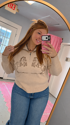 The Horse Embroidered Quarter Zip