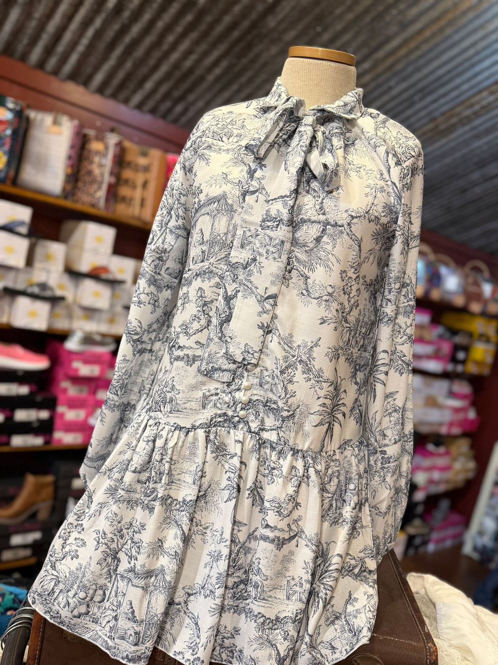 Vintage Pearl Bow Dress