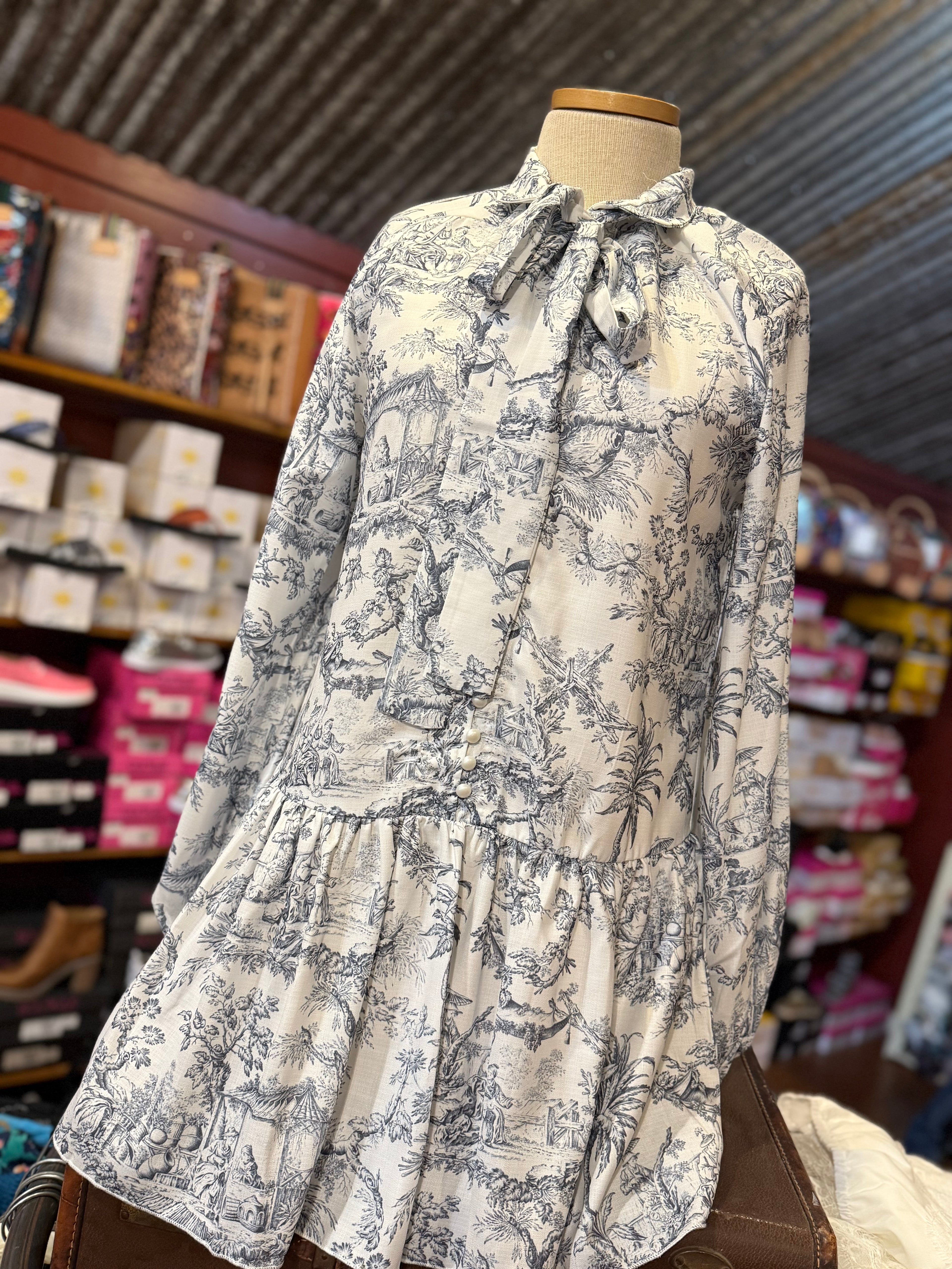 Vintage Pearl Bow Dress